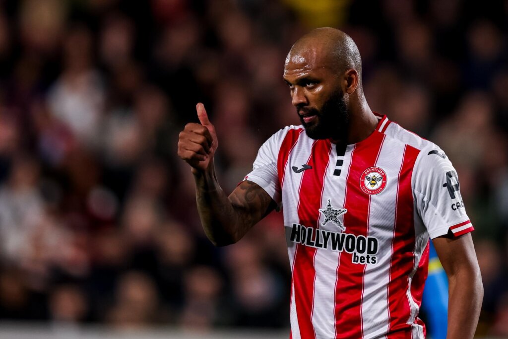 Igor Thiago jogador do Brentford durante jogo da Premier League